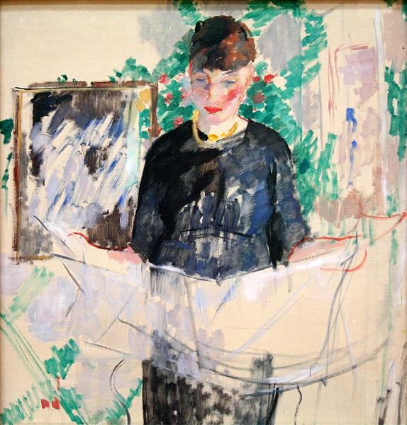 Rik Wouters Woman in Black Reading a Newspaper China oil painting art